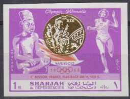 Sharjah Mi.Nr. 521B Olympia 1968 Mexiko, Siegerin Besson (1) - Schardscha