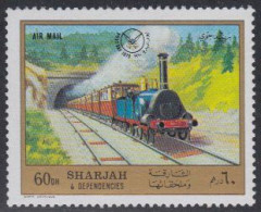 Sharjah Mi.Nr. 799A Eisenbahnen, Eisenbahn Mit Tunnel (60Dh) - Sharjah