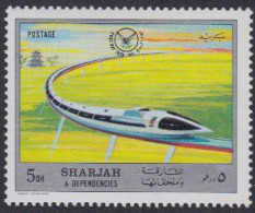 Sharjah Mi.Nr. 796A Eisenbahnen, Bahn Der Zunkunft (5Dh) - Sharjah