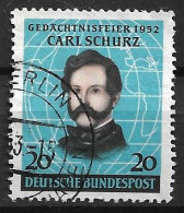 Bund 1952: Mi. 155 O Carl Schurz 100 Jahre In Amerika (10.-) - Gebraucht