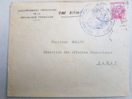 ALGERIE -  LETTRE A EN TETE DU GOUVERNEMENT PROVISOIRE DE LA REPUBLIQUE FRANCAISE  POUR RABAT - Autres & Non Classés