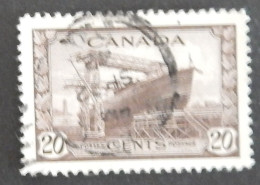 CANADA YT 216 OBLITÉRÉ "CORVETTE" ANNÉES 1943/1948 - Used Stamps