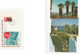 TIBERIUS Israel 1960s -70s  EVENT COVER & 3 POSTCARDS Stamps Cover Postcard - Lettres & Documents