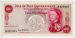 Isle Of Man 10 Shillings ND1961 QEII P-24 EF-AU *SCARCE* - 10 Schilling
