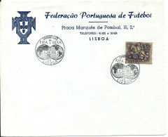 Portugal Cover Football - Soccer F.I.F.A. And U.E.F.A. Meeting In Lisboa 8-6-1956 Nice Cover Wiith Cachet - Covers & Documents