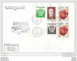 47 - 52 - Pli Base Dumont D'Urville Avec Cachet "Masstracker" 2009 - 2 Timbres Minéraux - Minéraux