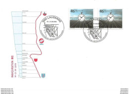 291 - 52 - Enveloppe Avec Oblit Spéciale "Inauguration Metro Ouchy-Epalinges 2009 Lausanne" - Marcophilie