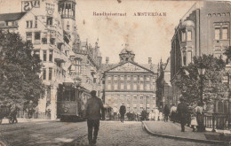 Amsterdam Raadhuisstraat Trams Levendig Achterzijde Paleis # 1919   3877 - Amsterdam