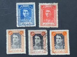 IRAN Lot Of 1942-45 Stamps Mohammad Reza Shah Pahlavi 10R 20R 2.50R 1.50R - Iran