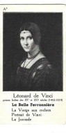 Chromo Image Cartonnee  - Histoire - Peinture - Leonard De Vinci - La Belle Ferronniere - Geschiedenis