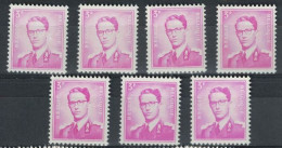 ROI BAUDOUIN ** / MNH   3,00 Fr  Avec   7 Nuances  à  0,99 - Unused Stamps