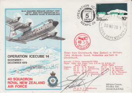 Ross Dependency 1978 Operation Icecube 14 Signature  Ca Scott Base 30 NOV 1978 (SO202) - Cartas & Documentos