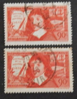 FRANCE YT 341/342 OBLITÉRÉS "RENE DESCARTES" ANNÉE 1937 - Gebruikt