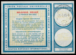 SIGNEULX 25.09.69  BELGIQUE BELGIE BELGIUM  Vi19  8 FRANCS BELGES Int. Reply Coupon Reponse Antwortschein IAS IRC - Coupons-réponse Internationaux