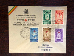 ETHIOPIA FDC COVER 1951 YEAR RED CROSS HEALTH MEDICINE STAMPS - Ethiopie