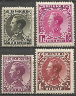 Belgique - Leopold III - N°390à393 * - 1934-1935 Leopold III