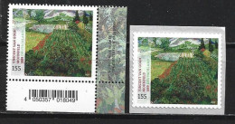 ALLEMAGNE: Vincent Van Gogh (le Champ De Coquelicots) 2 Timbres Neufs ** 2020, Inclus T-p Autocollant - Impressionismus