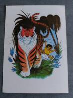 Donald Bisset Fairy Tales - Tiger   - Old Postcard 1982 - Märchen, Sagen & Legenden