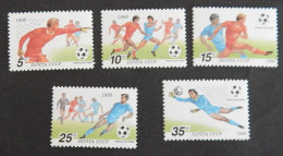 URSS YT 5751/5755 NEUFS** MNH "COUPE DU MONDE DE FOOTBALL" ANNÉE 1990 - Unused Stamps