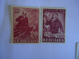 BULGARIA   MNH 2  SET LENIN STALIN 1949 - Lenin