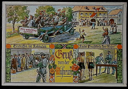 GRUSS VON DER MUSTERUNG  Litho  Wehrmacht  3 Ansichten Bad Pyrmont 1942 - Guerre 1939-45