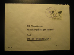 GAVLE 1970 Stork Storks Cigogne Long Legged Wading Bird Birds Stamp Cancel Cover SWEDEN - Picotenazas & Aves Zancudas