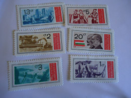 BULGARIA   MNH   SET  6   ANNIVERSARIES  1969 - Nuevos