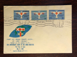 ETHIOPIA FDC COVER 1969 YEAR RED CROSS HEALTH MEDICINE STAMPS - Etiopia