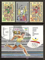 UCRANIA 1992 UKRAINA - OLIYMPICS BARCELONA 92 - YVERT Nº 164-166 + HB 2 - MICHEL 83/85 + BLOCK 2 - SCOTT 134/36 + SS - Sommer 1992: Barcelone