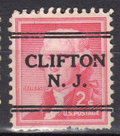 NJ-136; USA Precancel/Vorausentwertung/Preo; CLIFTON (NJ), Type 241 - Precancels