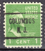 NJ-145; USA Precancel/Vorausentwertung/Preo; COLUMBUS (NJ), Type 721 - Precancels