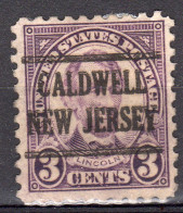 NJ-102; USA Precancel/Vorausentwertung/Preo; CALDWELL (NJ), Type 225 - Precancels