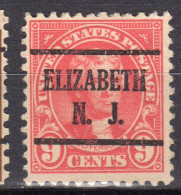 NJ-190; USA Precancel/Vorausentwertung/Preo; ELIZABETH (NJ), Type 225 - Precancels