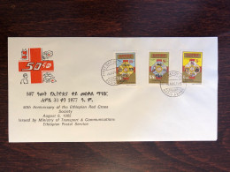 ETHIOPIA FDC COVER 1985 YEAR RED CROSS HEALTH MEDICINE STAMPS - Etiopía