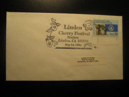 LINDEN 1994 Cherry Cerise Cancel Cover USA Food Gastronomy - Alimentation