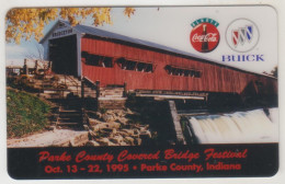 USA - Parke County Covered Bridge Fest 1995 (Coca Cola) ,HT Technologies Prepaid Card 10 U, Tirage 3.500, Mint - Otros & Sin Clasificación