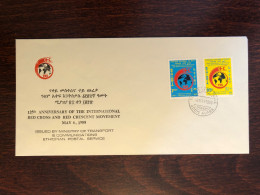 ETHIOPIA FDC COVER 1988 YEAR RED CROSS HEALTH MEDICINE STAMPS - Ethiopie