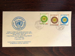 ETHIOPIA FDC COVER 1997 YEAR DRUGS NARCOTICS HEALTH MEDICINE STAMPS - Etiopia