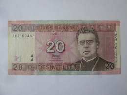 Lithuania 20 Litu 2007 Banknote See Pictures - Lithuania