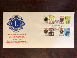 ETHIOPIA FDC COVER 2002 YEAR LIONS DISABLED BLIND HEALTH MEDICINE STAMPS - Etiopía