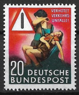 Bund 1952: Mi. 162 ** Verkehrssicherheit- Unfallvorbeugung (18.-) - Incidenti E Sicurezza Stradale