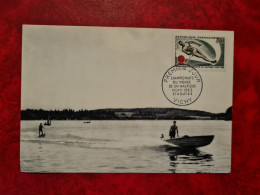 Carte Maxi 1964  FDC 1963 VICHY CHAMPINNATS DU MONDE DE SKI NAUTIQUE - Andere & Zonder Classificatie