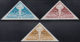 Sharjah Khor Fakkan Mi.Nr. 15-17A Olympia 1964 Tokio, Olymp.Ringe, Fackel (3 W.) - Schardscha