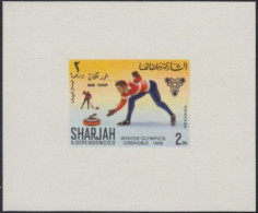 Sharjah Khor Fakkan Mi.Nr. 157Sb Olympia 1968 Grenoble, Curling (2) - Schardscha