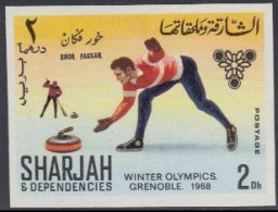 Sharjah Khor Fakkan Mi.Nr. 157B Olympia 1968 Grenoble, Curling (2) - Sharjah