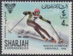 Sharjah Khor Fakkan Mi.Nr. 159A Olympia 1968 Grenoble, Skiabfahrt (4) - Schardscha