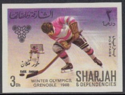 Sharjah Khor Fakkan Mi.Nr. 158B Olympia 1968 Grenoble, Eishockey (3) - Sharjah