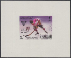 Sharjah Khor Fakkan Mi.Nr. 158Sb Olympia 1968 Grenoble, Eishockey (3) - Schardscha