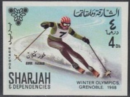 Sharjah Khor Fakkan Mi.Nr. 159B Olympia 1968 Grenoble, Skiabfahrt (4) - Schardscha