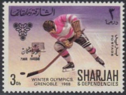 Sharjah Khor Fakkan Mi.Nr. 158A Olympia 1968 Grenoble, Eishockey (3) - Sharjah